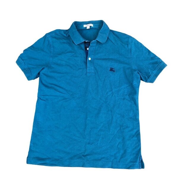 VINTAGE Burberry Brit Shirt Polo Button Up Blue - Picture 1 of 6